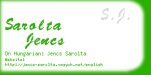 sarolta jencs business card